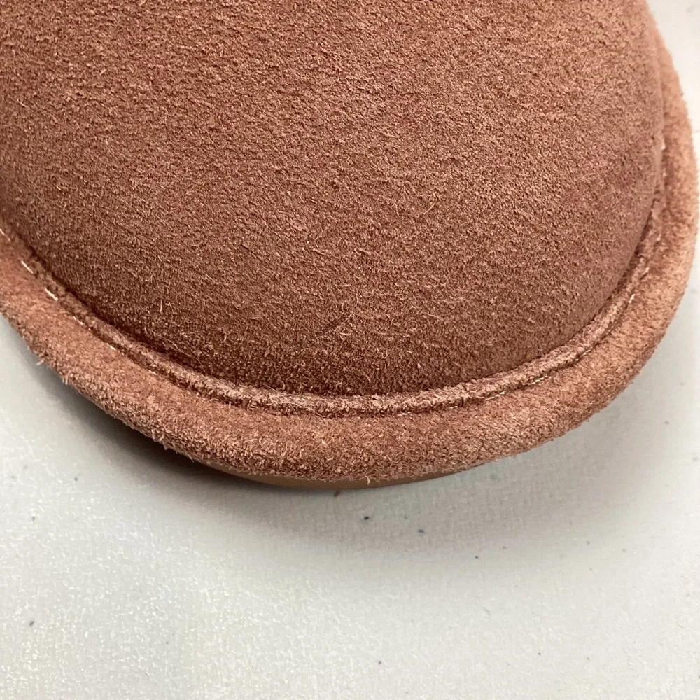 Bearpaw Christie Wide Suede Sheepskin Pink Winter Ankle Boots Booties